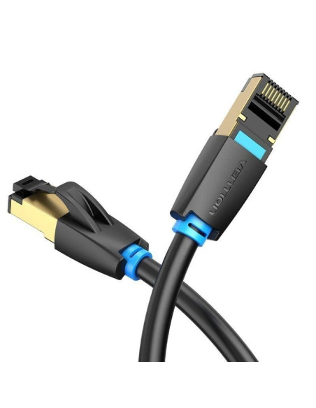 Cable de red rj45 sftp vention ikabn cat.8/ 15m/ negro