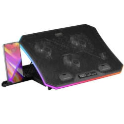 Soporte refrigerante mars gaming mnbc6 para portátiles hasta 19'/ iluminación led