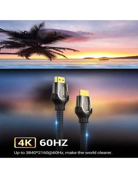 Cable hdmi 2.0 4k vention vaa-b05-b075/ hdmi macho - hdmi macho/ 75cm/ negro