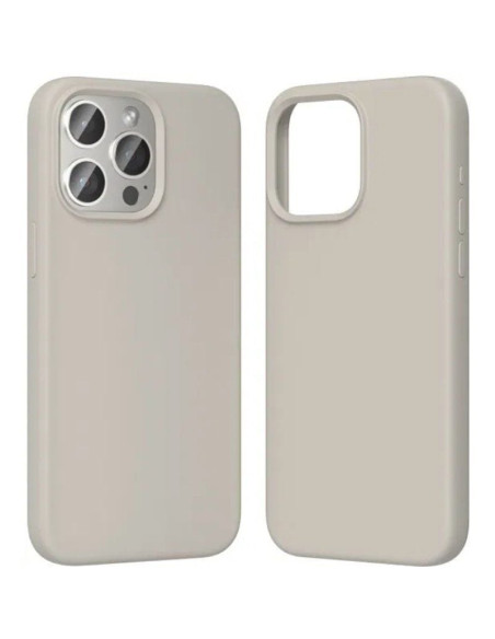Funda silicona con magsafe vention kufm0-10/ compatible con iphone 15/ gris grava