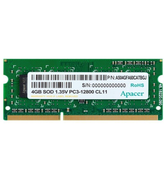 Memoria ram apacer dv.04g2k.kam 4gb/ ddr3l/ 1600mhz/ 1.35v/ sodimm