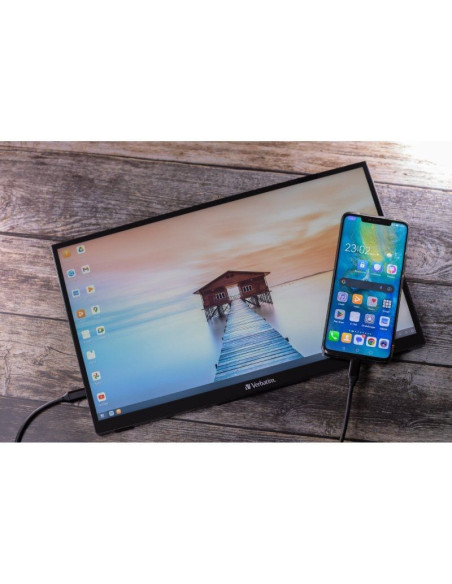 Monitor portátil táctil verbatim pmt-14 14'/ full hd/ multimedia/ negro