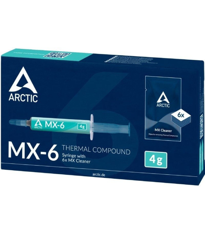 Pasta térmica arctic mx-6/ 4g/ incluye 6 toallitas