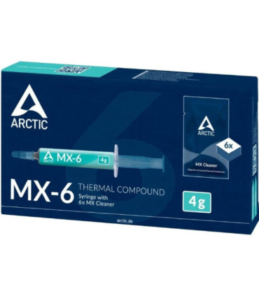 Pasta térmica arctic mx-6/ 4g/ incluye 6 toallitas