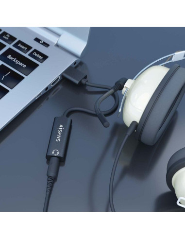 Tarjeta de sonido aisens a106-0770/ usb macho - jack 3.5 hembra