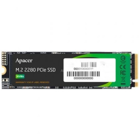 Disco ssd apacer as2280p4x 1tb/ m.2 2280 pcie gen3/ full capacity