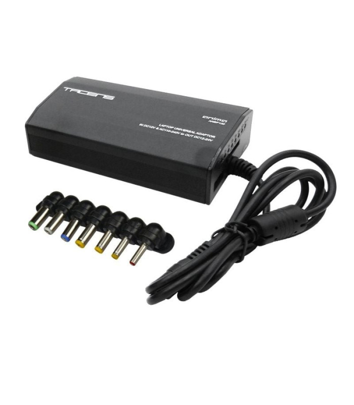 Cargador de portátil anima anbp100/ 1xusb/ 100w/ manual/ 8 conectores/ voltaje 12-24v