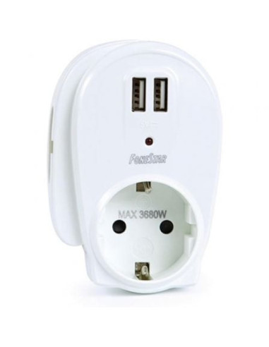 Cargador de pared fonestar ad-22u/ 2xusb/ 1xschuko