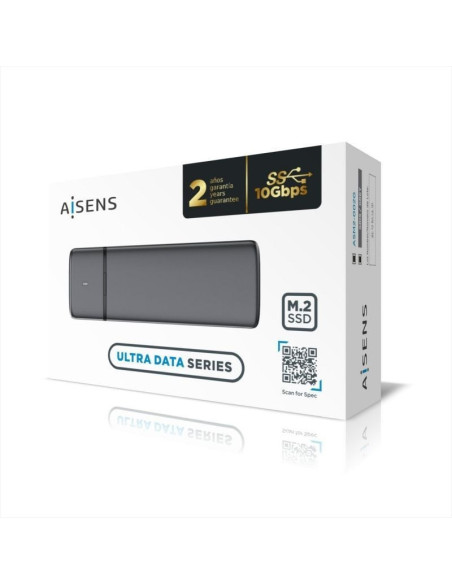 Caja externa para disco ssd m.2 sata/nvme aisens asm2-002g/ usb 3.1/ sin tornillos