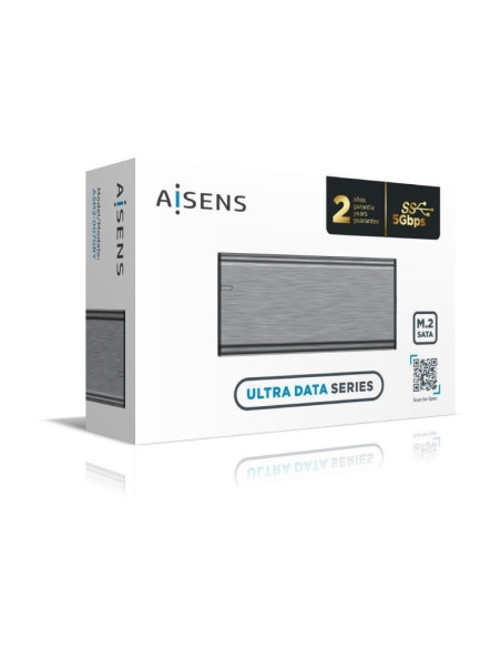 Caja externa para disco ssd m.2 sata aisens asm2-007gry/ usb 3.1 gen1/ sin tornillos