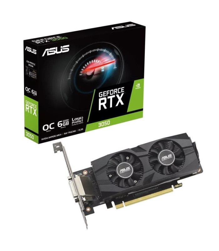 Tarjeta gráfica asus geforce rtx 3050 lp brk oc edition/ 6gb gddr6/ compatible con perfil bajo