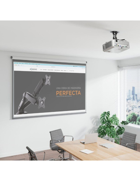 Soporte de techo/ pared para proyector aisens cp03tsr-127/ giratorio-inclinable/ hasta 13.5kg