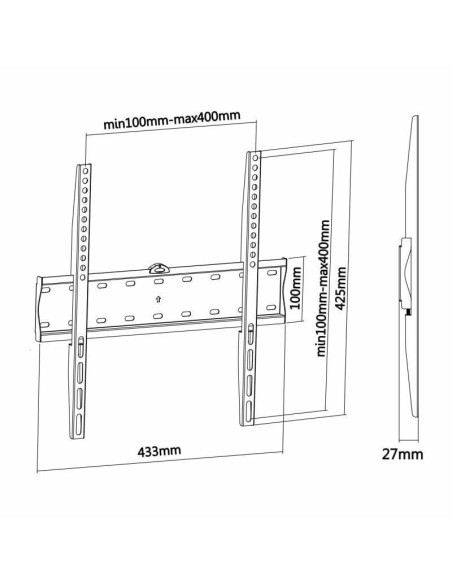 Soporte de pared fijo aisens wt55f-013 para tv de 32-55'/ hasta 40kg