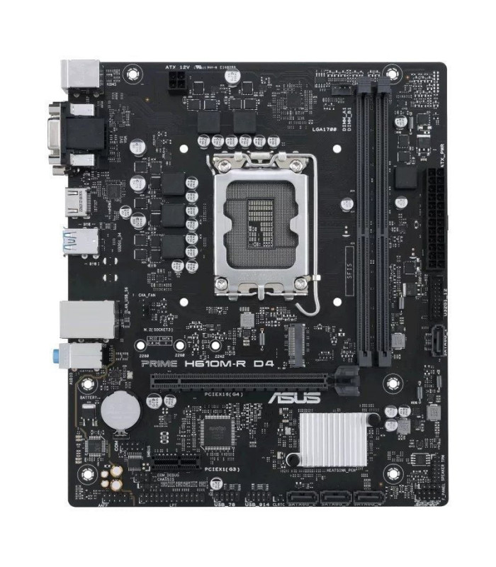 Placa base asus prime h610m-r d4 socket 1700/ ddr4/ pcie 4.0/ micro atx/ bulk