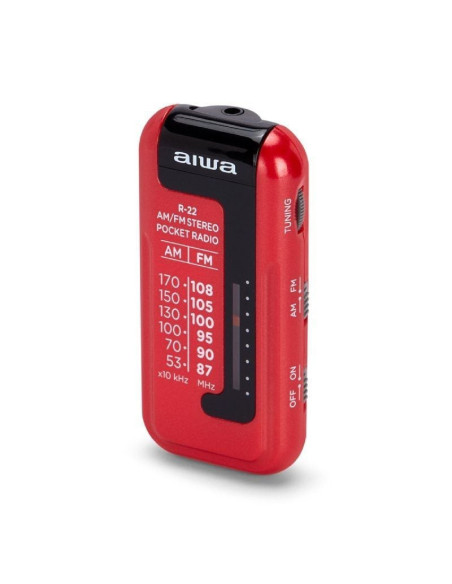 Radio portátil aiwa r-22rd/ roja