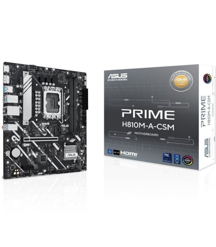 Placa base asus prime h810m-a-csm socket 1851/ ddr5/ pcie 4.0/ micro atx