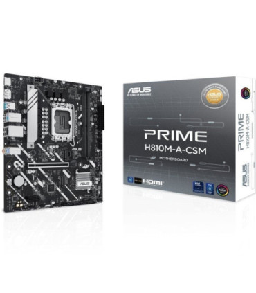 Placa base asus prime h810m-a-csm socket 1851/ ddr5/ pcie 4.0/ micro atx