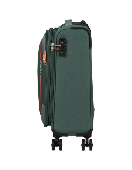 Maleta de cabina american tourister pulsonic spinner 55cm/ 55x40x23cm/ 4 ruedas/ verde bosque oscuro