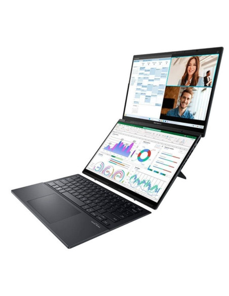 Portátil asus zenbook duo oled ux8406ma-pz255w intel core ultra 9-185h/ 32gb/ 1tb ssd/ 14'+14' táctil/ win11