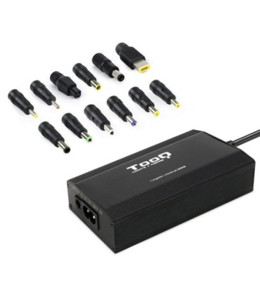 Cargador de portátil tooq tqlc-100bs01m/ 1xusb/ 100w/ manual/ 12 conectores/ voltaje 12-24v