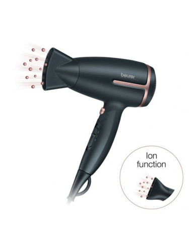 Secador beurer hc-25/ 1600w/ iónico/ negro