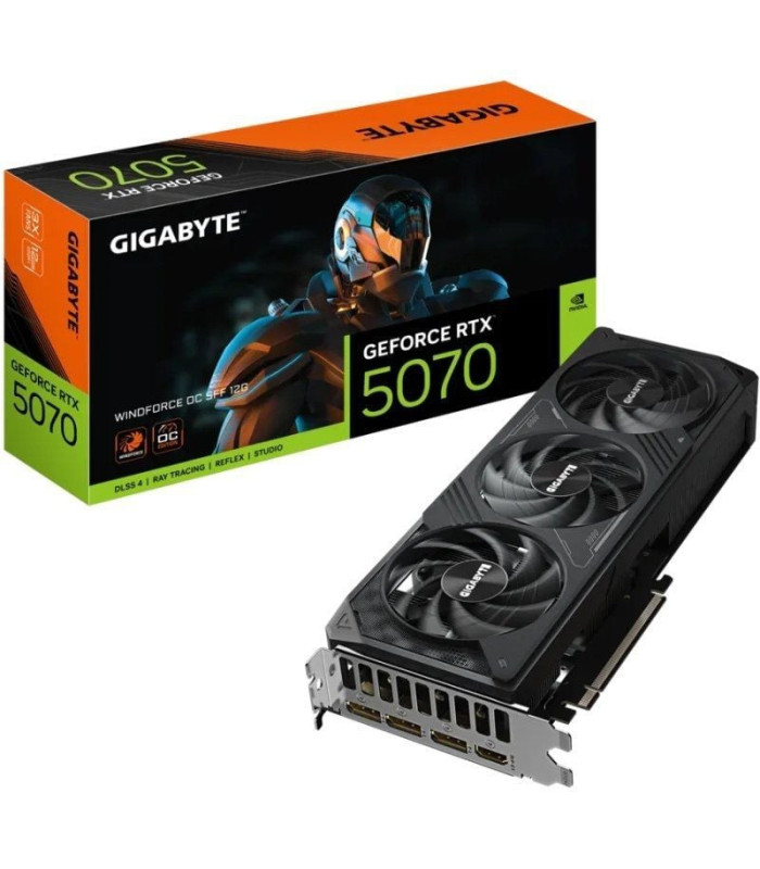 Tarjeta gráfica gigabyte geforce rtx 5070 windforce oc sff/ 12gb gddr7