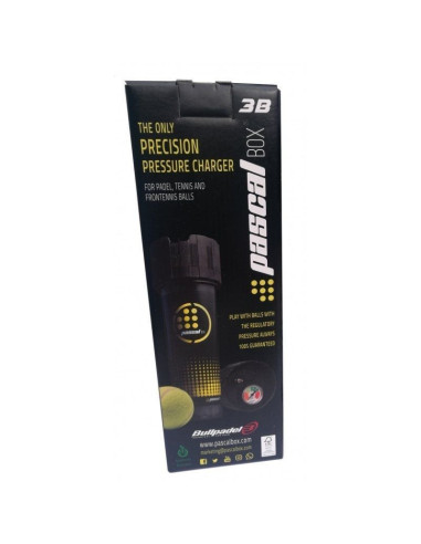 Presurizador para pelotas de pádel bullpadel pascal box 3b/ incluye bomba hinchadora/ capacidad 3 uds