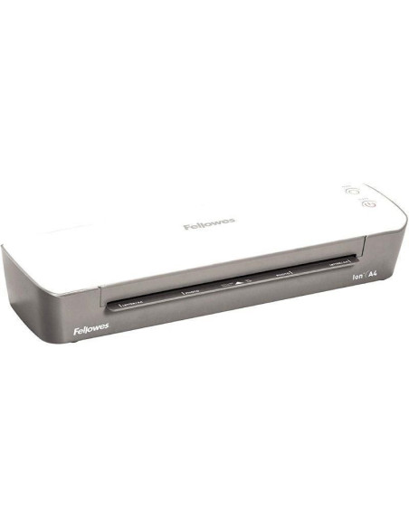 Plastificadora fellowes ion a4 4560001/ hasta a4 y 80-125 micras/ blanca y gris