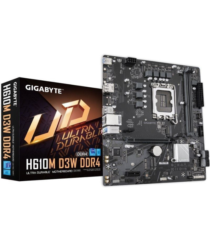 Placa base gigabyte h610m d3w ddr4 socket 1700/ ddr4/ pcie 4.0/ micro atx