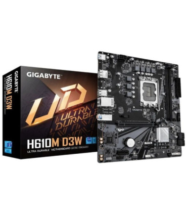 Placa base gigabyte h610m d3w socket 1700/ ddr5/ pcie 4.0/ micro atx