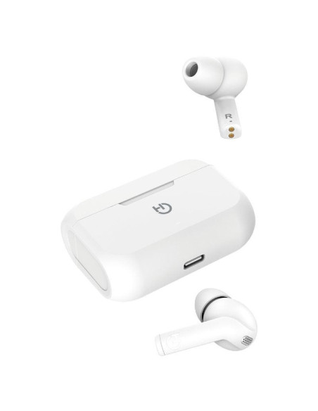 Auriculares bluetooth hiditec fenix tws con estuche de carga/ autonomía 6h/ blancos