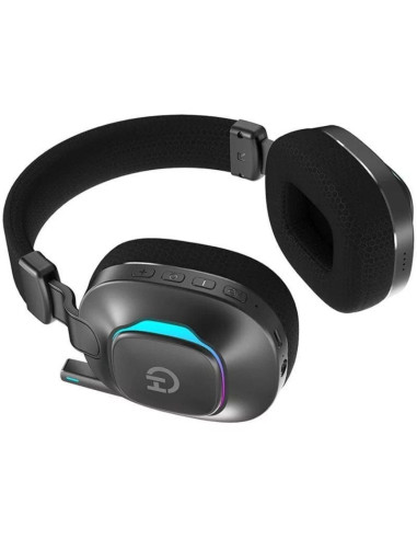 Auriculares gaming con micrófono hiditec vortex argb/ jack 3.5/ bluetooth/ negros