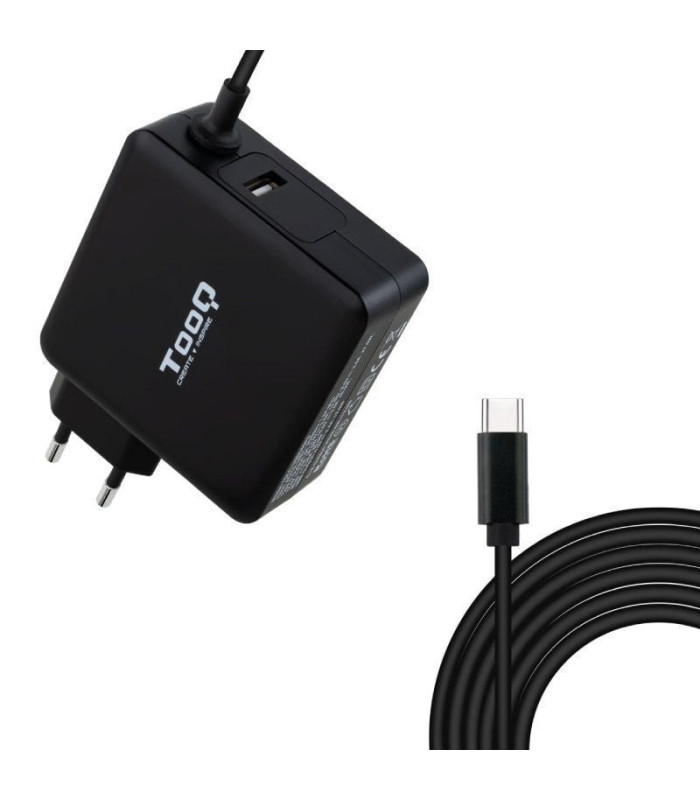 Cargador de portátil tooq tqlc-usbc90pd usb tipo-c/ 1xusb/ 90w/ automático/ voltaje 5-20v