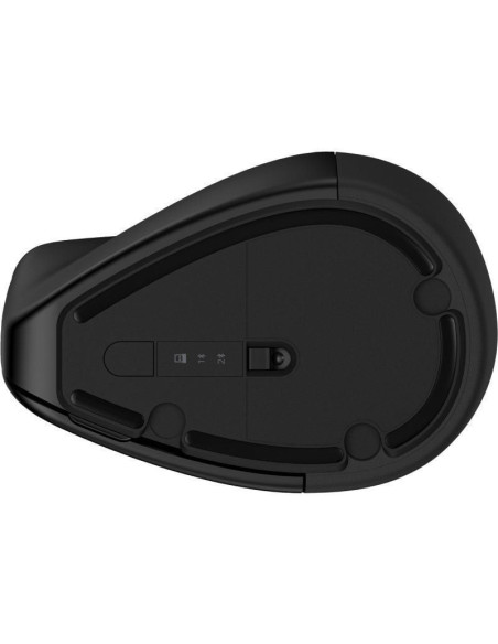 Ratón ergonómico inalámbrico por bluetooth/ 2.4ghz hp 925/ batería recargable/ hasta 1200 dpi/ negro