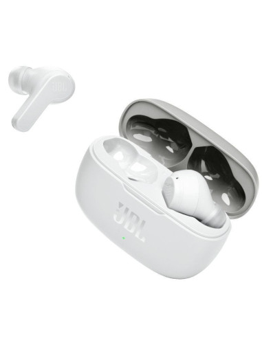 Auriculares bluetooth jbl wave 200tws con estuche de carga/ autonomía 5h/ blancos
