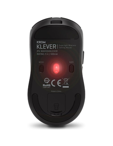 Ratón gaming inalámbrico krom klever/ hasta 10000 dpi