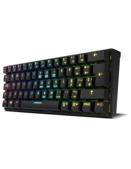 Teclado gaming mecánico inalámbrico krom kluster/ negro