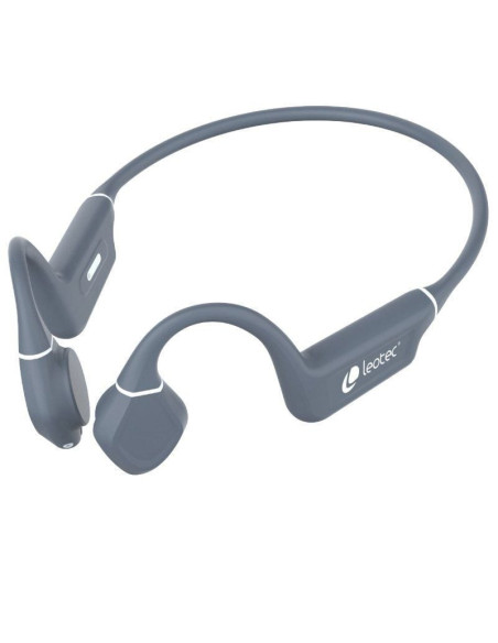 Auriculares inalámbricos deportivos de conducción ósea leotec osea kuri/ con micrófono/ bluetooth/ grises