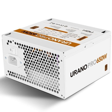 Fuente de alimentación nox hummer urano pro white/ 650w/ ventilador 12cm/ 80 plus bronze/ blanca