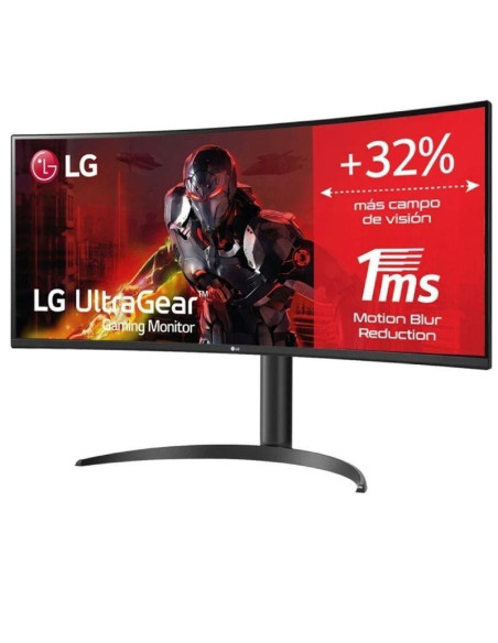 Monitor gaming ultrapanorámico curvo lg ultragear 34wp65cp-b 34'/ wqhd/ 1ms/ 160hz/ va/ multimedia/ negro