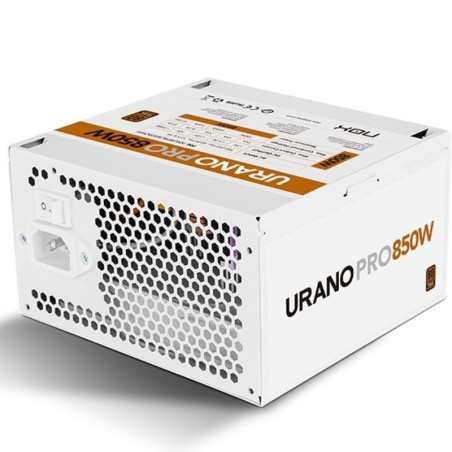 Fuente de alimentación nox hummer urano pro white/ 850w/ ventilador 12cm/ 80 plus bronze/ blanca