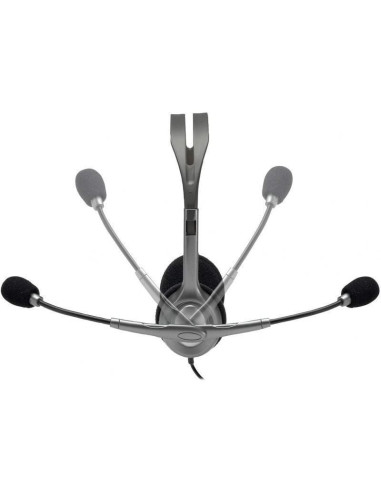 Auriculares logitech h110/ con micrófono/ jack 3.5/ plateados