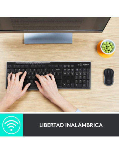 Teclado y ratón inalámbricos logitech wireless combo mk270