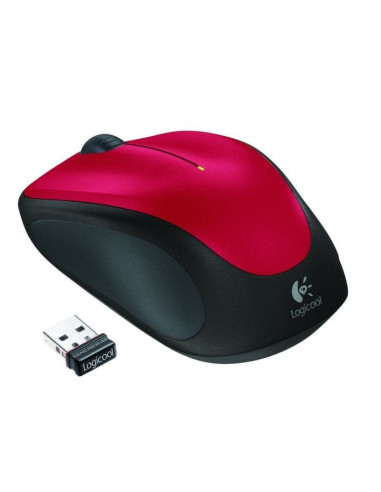 Ratón inalámbrico logitech m235/ hasta 1000 dpi/ rojo