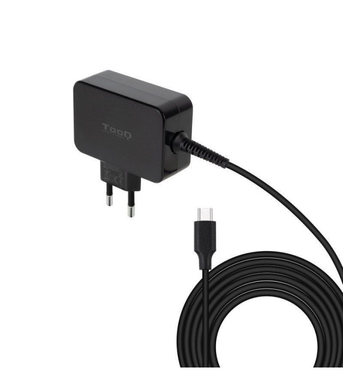 Cargador de portátil gan tooq tqlc-usbcgan65pd usb tipo-c/ 65w/ automático/ voltaje 5-20v