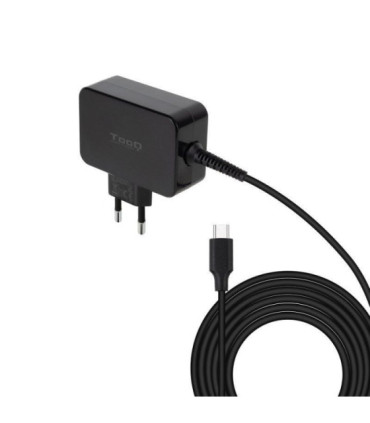 Cargador de portátil gan tooq tqlc-usbcgan65pd usb tipo-c/ 65w/ automático/ voltaje 5-20v
