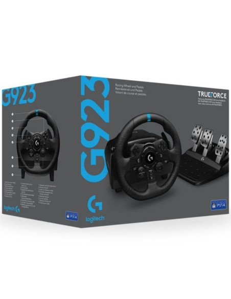 Volante con pedales logitech g923 trueforce para playstation ps5/ pc