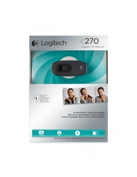 Webcam logitech hd c270/ 1280 x 720 hd