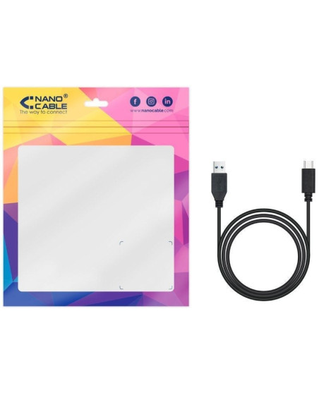 Cable usb 3.1 tipo-c nanocable 10.01.4002/ usb tipo-c macho - usb macho/ 2m/ negro