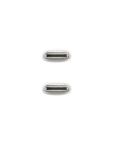 Cable usb 2.0 tipo-c nanocable 10.01.6001-co/ usb tipo-c macho - usb tipo-c macho/ hasta 60w/ 480mbps/ 1m/ blanco